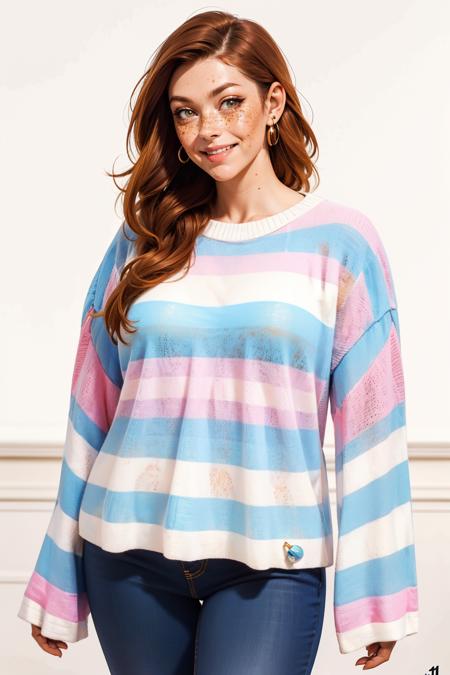 p4st3lkn1t, long sleeves, pastel striped sweater, sleeves past wrists, 