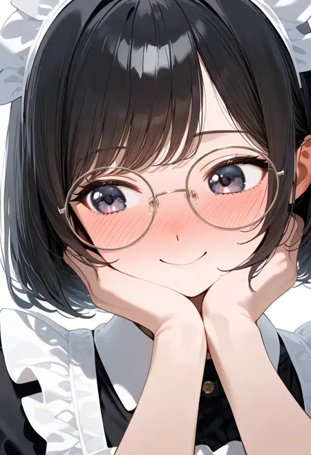 round metal frame glasses1 / illustrious