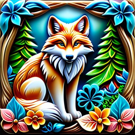 novuschroma54 style, sharp outlines, masterpiece, detailed background, insanely detailed, intricate, ornamental, high resolution, elegant, safe rating, very awa,  forest, dynamic pose, wolf,  <lora:spo_sdxl_10ep_4k-data_lora_webui> <lora:sd_xl_dpo_lora_v1> <lora:novuschroma54 style.safetensors:1.5> 