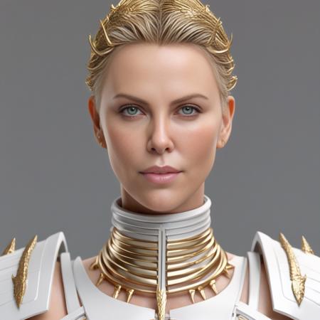 CharlizeTheron,<lora:CharlizeTheronSDXL:1>,portrait,female, intricate dressed in white and silver armor with gold details;pursed lips like the dragon-lobster&tintricate stunning eyes. By Stanley Artgerm Lau highly detailed skinato Yamamoto very coherent symmetrical artwork high detail 8k resolution octane render unreal engine cinematic smooth sharp focus concept art masterpiece by Rembrandty Xaver winterhalter trending on cgsociety dramatic lighting closeup macro headshot portrait photography model full body mid shot low angle uhd 4K UHD illustration epic character design digital painting DnD hyperdetailed DeviantArtStation Eka da