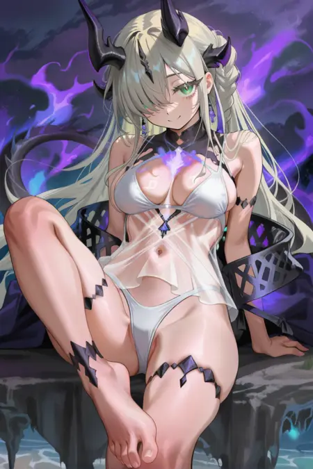 Necrass Summer Flowers / Eblana swimsuit | Arknights 【vpred】