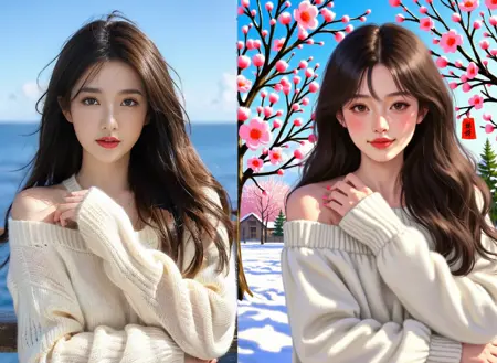 FLUX|One-Click Photo to "Blessings for 2025" New Year Avatar - Workflow for Monoceros