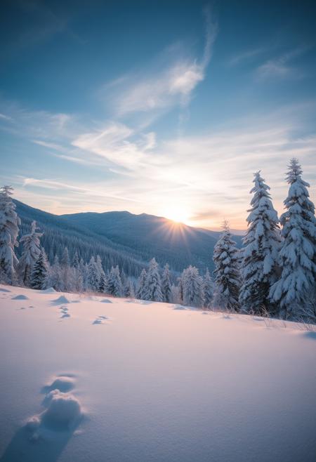 Beautiful winter landscape.