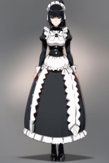 fullbody, 1girl, Narberal_Gamma, <lora:Narberal Gamma:0.8>, maid outfit, masterpiece, best quality, ultra-detailed, illustation,  (realistic:0.5), extremely delicate and beautiful fabric