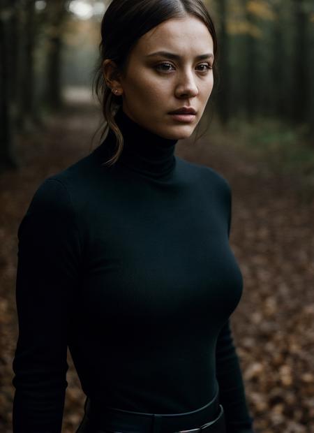 A stunning intricate full color portrait of (sks woman:1), wearing a black turtleneck, epic character composition, by ilya kuvshinov, alessio albi, nina masic, sharp focus, natural lighting, subsurface scattering, f2, 35mm, film grain, <lora:locon_kaleycuoco_v1_from_v1_64_32:1>