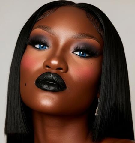 African American Woman with Blue Eyes - 1 V1