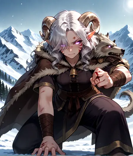 wolf felt / wolf head pauldron