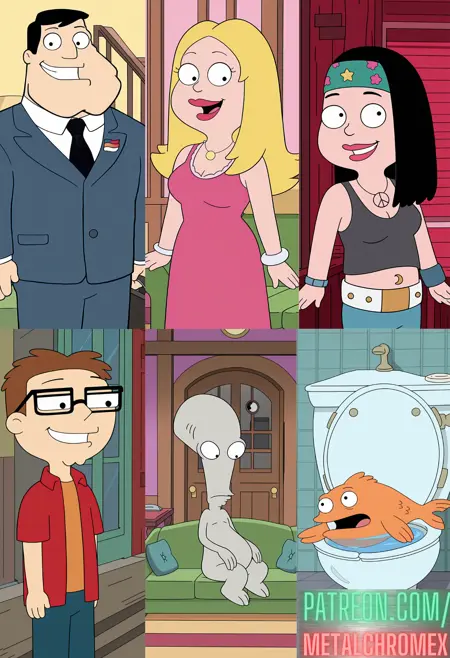 6-in-1: The entire Smith family (American Dad) - Commission!