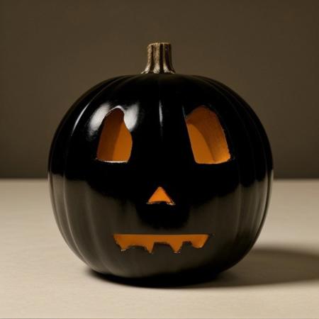 jack o lantern-shaped very clearly glasswork.