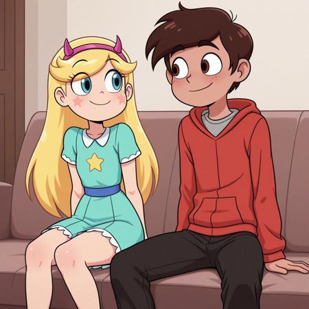 Star Butterfly with Marco Diaz together (Star vs the forces of evil) Illustrious