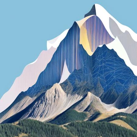 (prismascopes style:1) a computer generated image of a mountain with lines coming out of it <lora:djzPrismaScopesV21_LoraBooth:1>