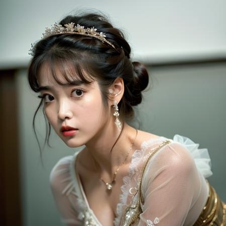 (((masterpiece))), best quality, ultra-detailed, an extremely delicate and beautiful,floating,high resolution,
iu,  <lora:IU_v2.0:1>, dynamic angle,dynamic pose, 1girl, delicate and beautiful brown eyes, brown hair, neck ribbon, beautiful face