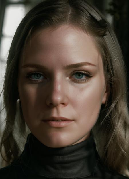 masterpiece, stunning portrait photo of (trcn woman:1.0)  <lora:TerriConnDogu:1>  wearing a black turtleneck, epic character composition, by ilya kuvshinov, alessio albi, nina masic, sharp focus, natural lighting, subsurface scattering, f2, 35mm, film grain,