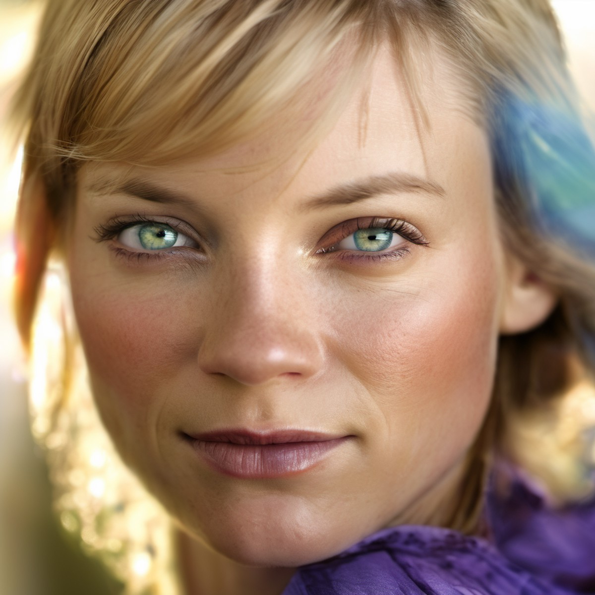 amysmart a beautiful woman A captivating close up portrait of a woman's face, as the iris is captured with a fast shutter ...