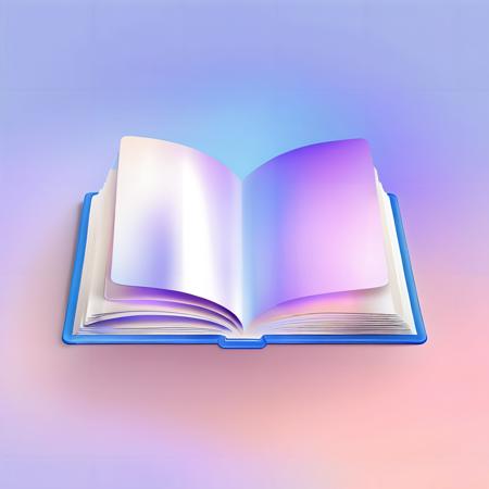 book,
realistic,3d,C4D rendering,shining,
gradient,gradient background,blue background,purple background,glassmorphism icon,<lora:glassmorphism_icon:1>,