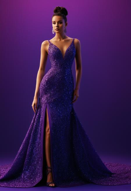 Retro game art 1girl, woman,fantasy long intricate gown,gown,background,<lora:Haute Couture (AM):1>,haute couture, realistic, photorealistic,<lora:LetThereBeLight:0.2>,Beeple,club lighting,, dark purple skin . 16-bit, vibrant colors, pixelated, nostalgic, charming, fun