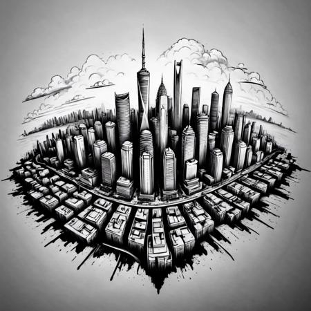 Istanbul City, City Skyline Landscape, Monochromatic Color Palette, Smooth Texture, Stencil Style, Aerial Perspective ,T shirt design <lora:TShirtDesignRedmondV2-Tshirtdesign-TshirtDesignAF:1> <lora:ColoringBookRedmond-ColoringBook-ColoringBookAF:1> Coloring Book, ColoringBookAF