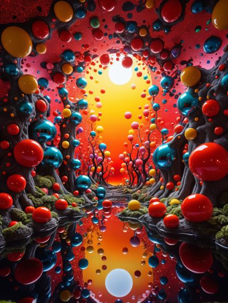 oil painting, surreal art, abstract art,  iconic Infinity Mirror World , masterpiece, high detail, 8k, intricate, detailed, high resolution, high res, ultra high quality, <lora:add-detail-xl:1.8>