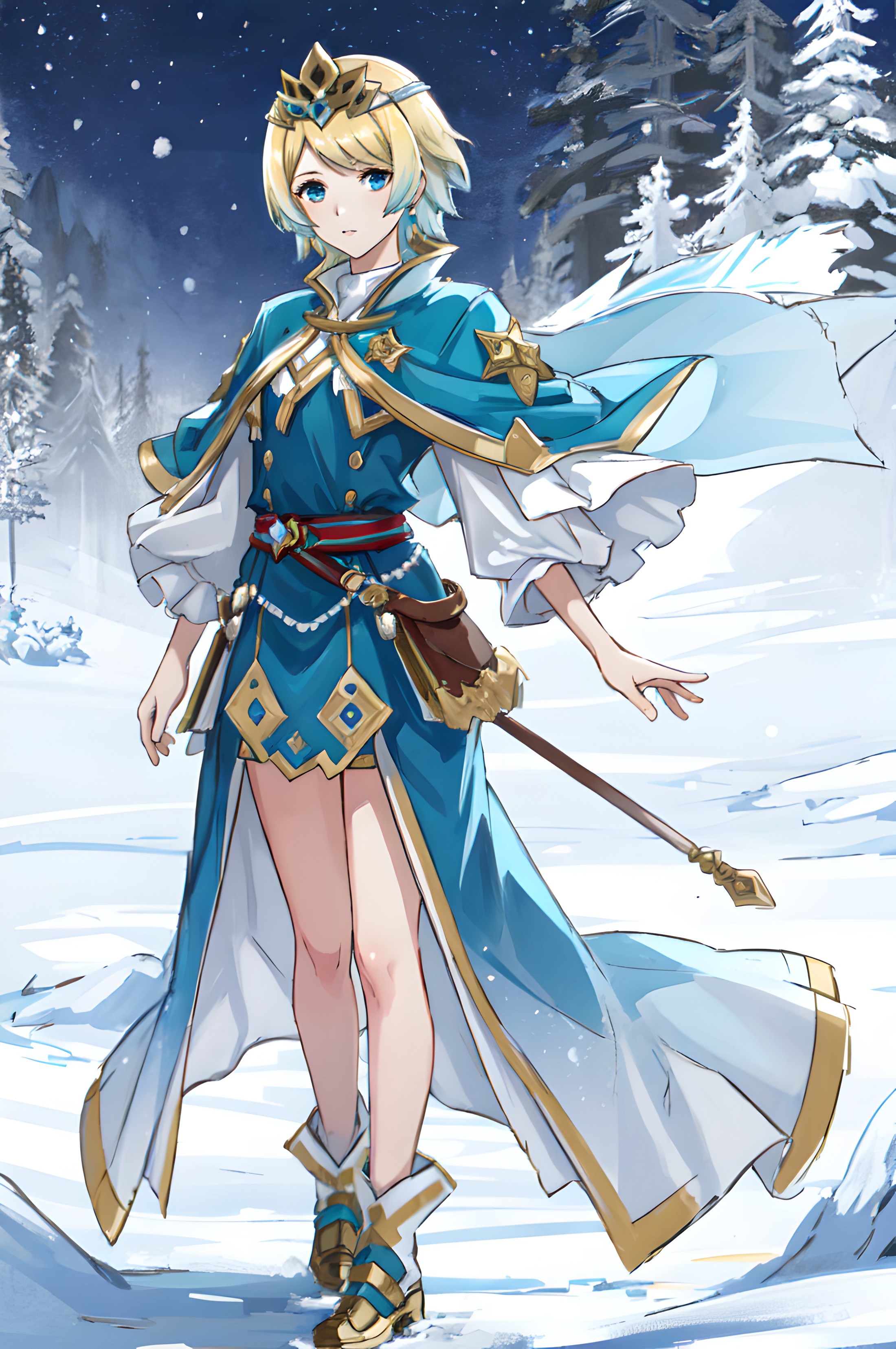 <lora:fjorm-10:0.8>, fjorm fe, 1girl, solo, looking at viewer, snowy background, expressionless, full body, facing viewer,...