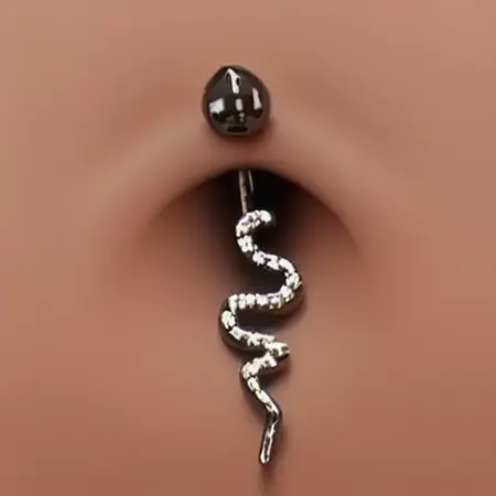 Snake Navel Piercing