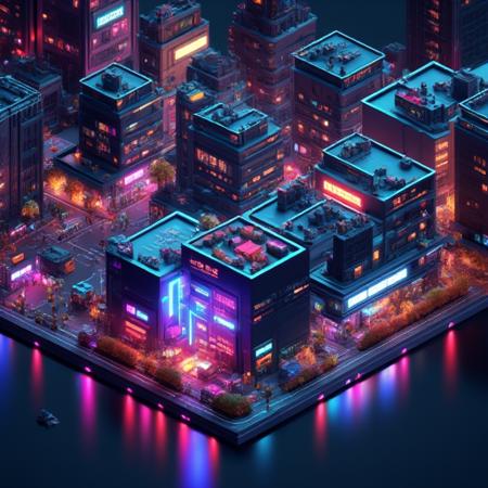Neon Isometry - FLUX V1