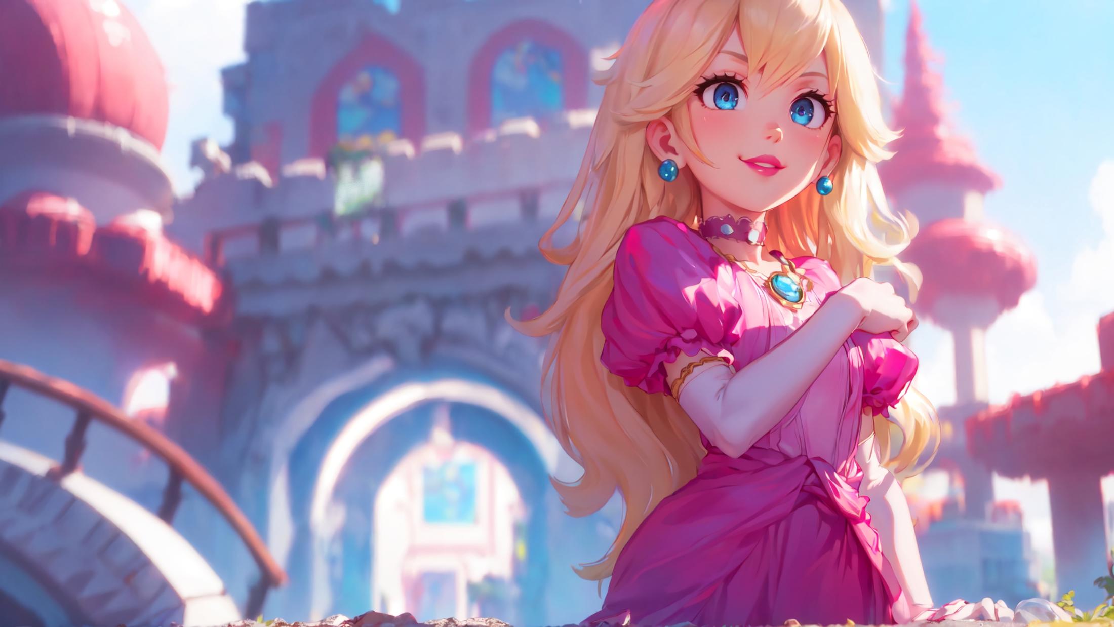 princess peach - The Super Mario Bros. Movie - movie like image by marusame