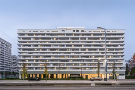 best quality,realistic,photorealistic,ultra detailed,8K,High quality texture,intricate details,detailed texture,finely detailed,photo of building,8k uhd,dslr,soft lighting,high quality,film grain,Fujifilm XT3,
zhuai residential1.0,residential,block shape,straight line shape,<lora:yf2.0:1>,