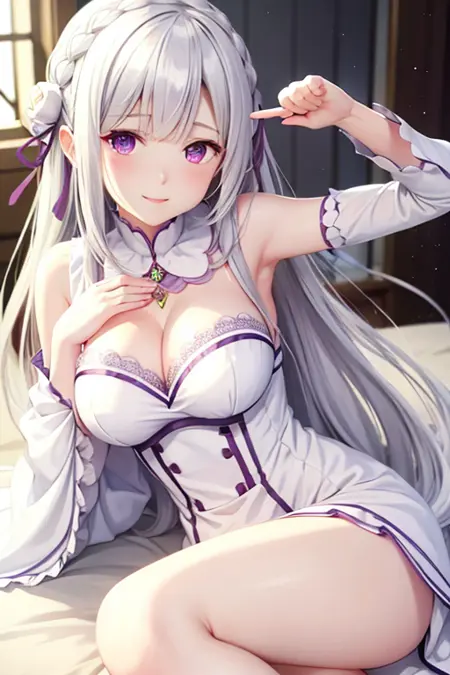 Emiria-Re:zero-Re：从零开始的异世界生活-爱蜜莉雅-性感美女-エミリア-Re：ゼロから始める異世界生活-艾米莉娅-Emilia