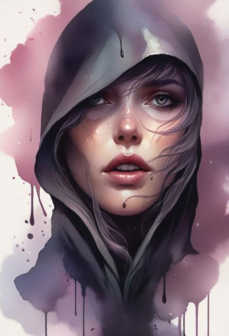 science fiction, professional ominous concept art, by artgerm and greg rutkowski, an intricate, elegant, highly detailed digital painting, concept art, smooth, sharp focus, dramatic, watercolor painting, Inkstains
