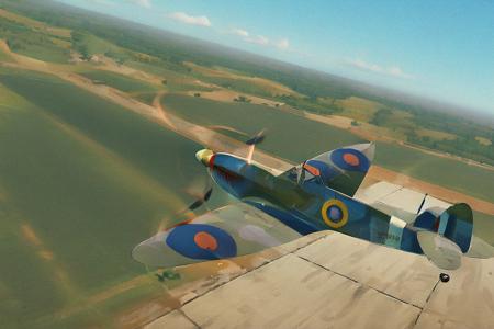 spitfire flying