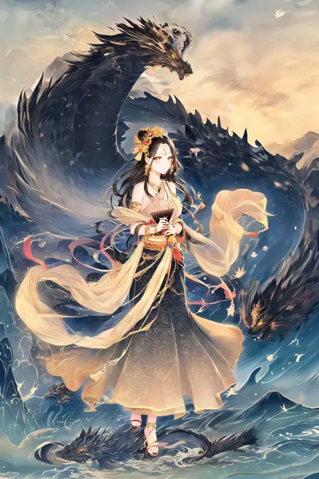 [浮光跃金]国风鎏金插画风格