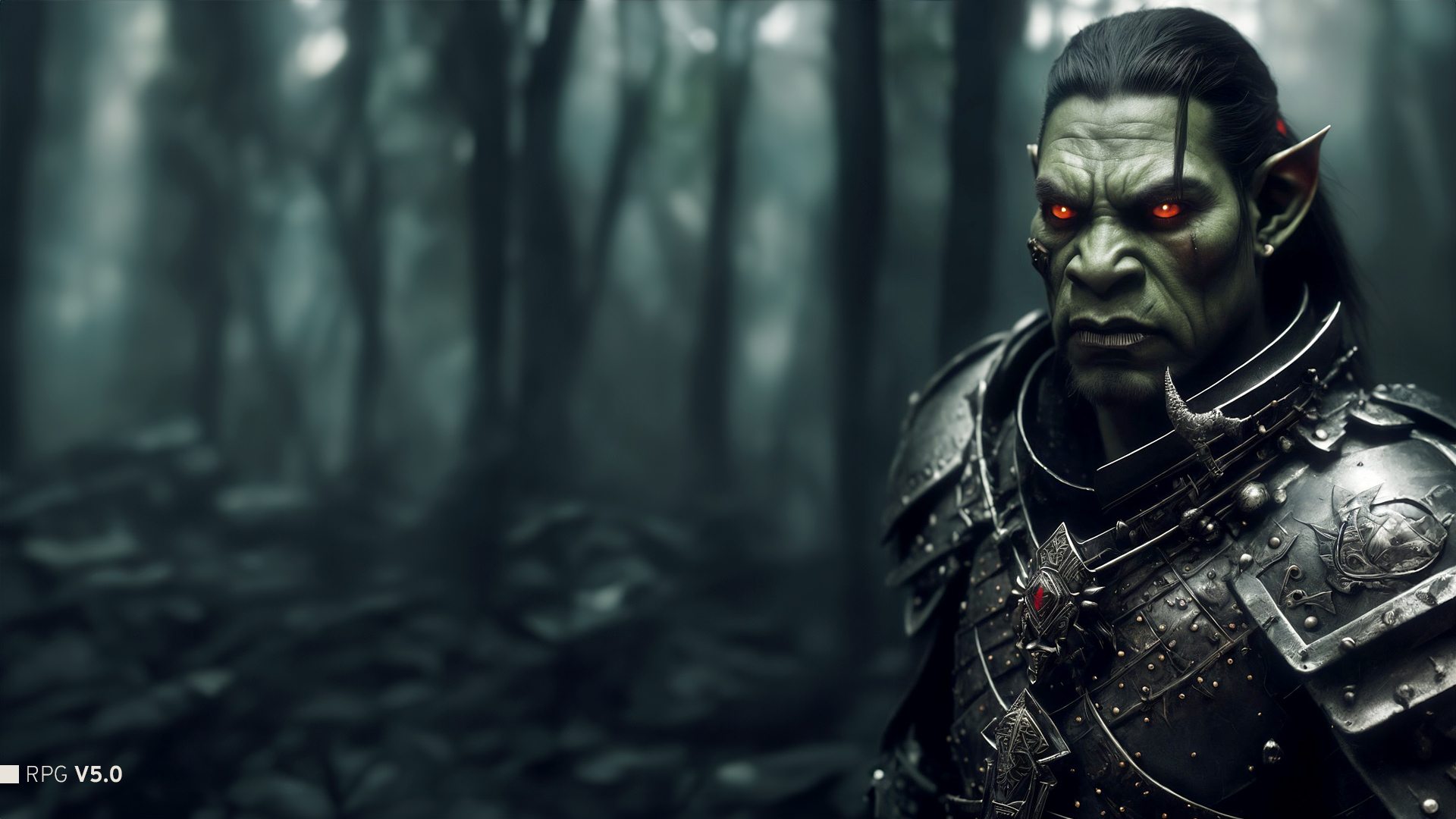 evil (orc warrior:1.2) wearing a (heavy armor:1.2), (insanely detailed, bloom:1.5), ((solo)), (highest quality, Alessandro...