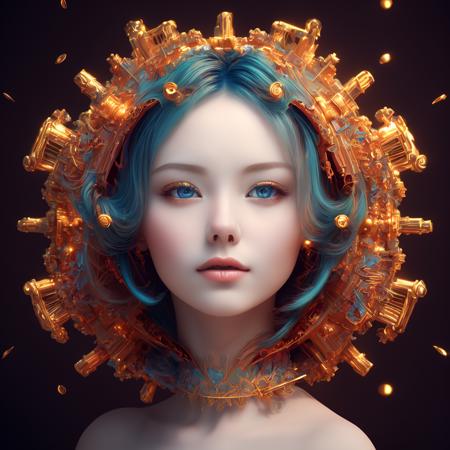 (masterpiece, best quality, beautiful and aesthetic:1.2), ultra high res, 8k, 4k,detailed,(fractal art:1.3),colorful, radiosity,automatic white balance,1mechanical girl,