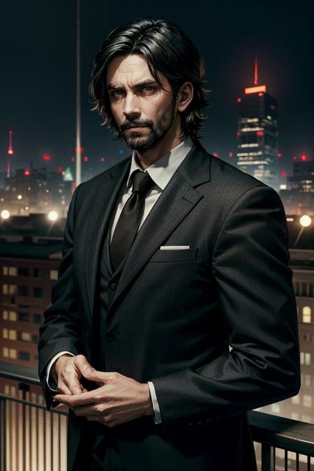 ((masterpiece, best quality))
<lora:add_detail:0.8>
<lora:AWAlan:0.8>
AWAlan, 1boy, solo, facial hair, black hair, On a sophisticated city rooftop, dressed in a sharp blazer, with the skyline as the backdrop, at night