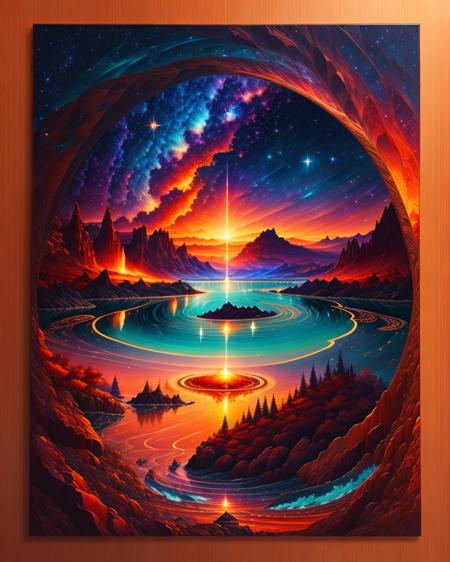 A beautiful earth filled with water and lava, intricate, masterpiece, expert, insanely detailed, 4k, composition, framing, centered, symmetry, painted, intricate, volumetric lighting, beautiful, rich deep colors masterpiece, sharp focus, ultra detailed, in the style of dan mumford and marc simonetti, astrophotography