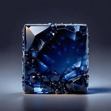 Game icon: 1.6, 2d, dark-blue obsidian plate, monolith Stone, aztexk style, simple transparent background