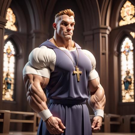 3D Render Style, 3DRenderAF, 
A bodybuilder priest, portrait,
,<lora:3DRenderConfig4:1>