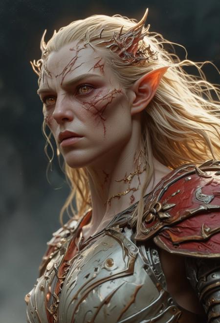 High resolution ultra-realistic of Beautiful sinister Sauron, 8k, capturing the intensity of the moment, cinematic lighting, standing on a bloody and turbulent battlefield in a bloody battle, wavy blonde hair, realistic dirty pale face, realistic red eyes, burning in a fantasy Town, intricately designed cloth white robes, Lord of the Rings Aesthetic, perfect athletic male figure, beautiful Sauron, ultra realistic, cinematic style, vigorous and seductive male. athletic male figure, dark fantasy style, dramatic lighting, wet and sweaty skin, dirty skin, athletic figure, dark fantasy, dramatic lighting, Greg Rutkowski style, Sauron on in armor, hyper-detailed, hyper-realistic, natural light, extremely intricate details, masterpiece, epic, bright colours, Attractive 25 old years men, Attractive, sharp focus, digital painting, Photograph Taken on Nikon D750, Alphonse Mucha, 8K, athletic figure, Hyperdetailed, hyperrealism, Attractive, Attractive bust girl, asymmetric balance