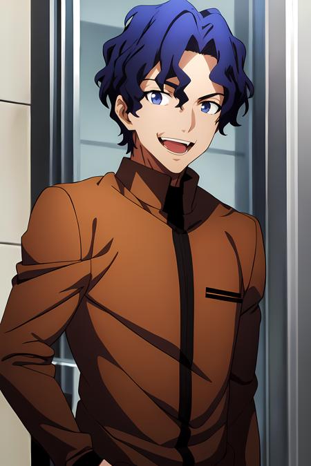 (masterpiece, best quality:1.2), highres, anime screencap, anime coloring, 1boy, solo, male focus, smile, open mouth, 
SNF_V1, blue hair, short hair, wavy hair, bangs, blue eyes, purple eyes, 
school uniform, homurahara academy school uniform, long sleeves, 
upper body, looking at viewer, 
<lora:add_detail_CyberAlchemist:0.4>, <lora:GoodHands-beta2:0.8>, <lora:ShinjiMV2:0.85>