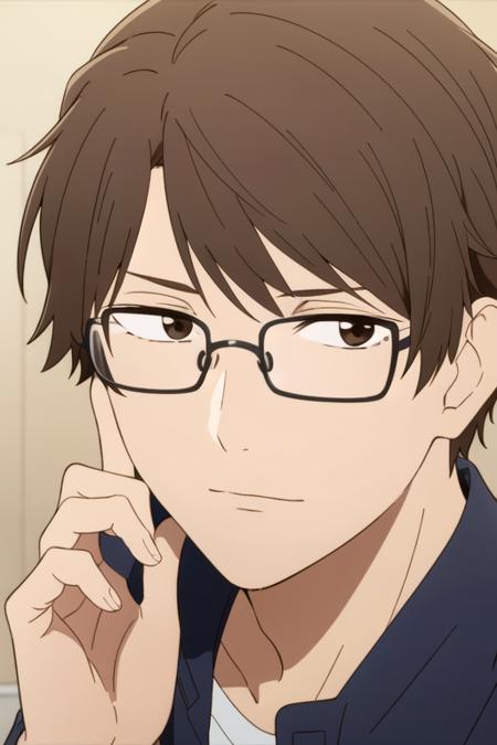 masterpiece, best quality, sketch, 1boy, solo, male focus, looking at viewer, , , <lora:takayuki_mima:0.66>, takayuki_mima, brown hair, brown eyes, glasses