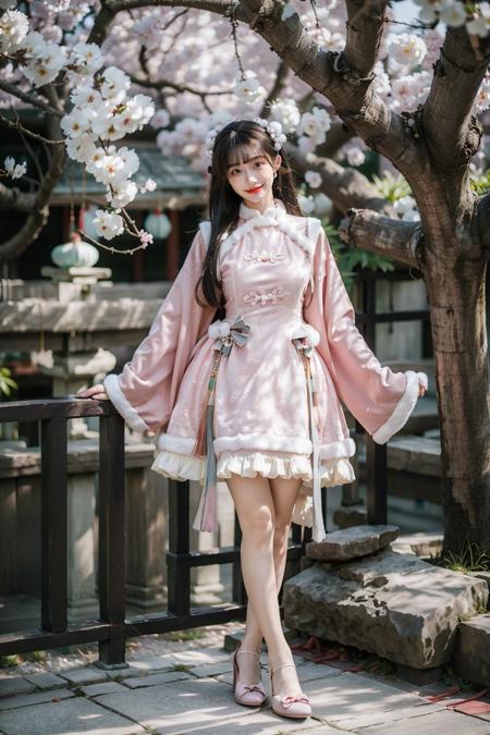 cyb dress, chinese clothes, long sleeves, wide sleeves, armband, hair ornament