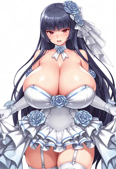 June Bride Akiyama Rinko Costume - Action Taimanin [ Illustrious / Pony ]