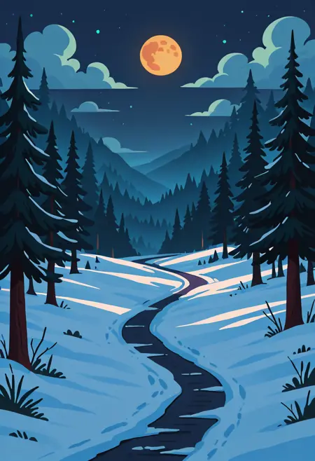 National Park Poster Style