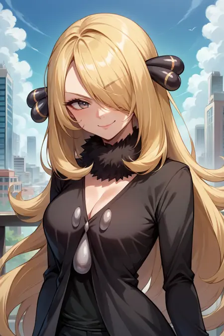 Cynthia/シロナ (Pokemon Diamond and Pearl) SDXL LoRA | 4 Outfits [Pony Diffusion]