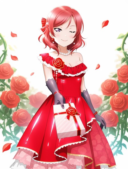 西木野真姫 フェス限定URのドレス(スクスタ)🌹👗⭐ / Red Dress (LLAS) of Maki Nishikino #Love Live! #μ's #Nishikino Maki #LLAS v7.0