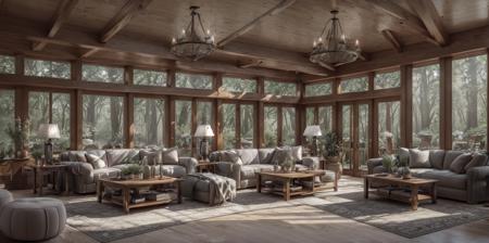 (Professional 3D rendering:1.3) of (Ultra detailed:1.3) magicalinterior style, livingroom,tv,plant, candle, window, scenery, couch, table, candlestand, cup, potted plant, teapot, sleeping, chair, stained glass, house interior, indoors, cottage interior, treehouse interior, dark, gothic, Goth, luxury, fantasy, magic, perfect composition, award-winning,, <lora:xsarchitectural_7Safetensors:0.5>