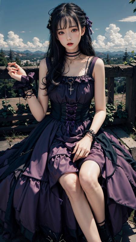 dhty \(manaka nemu\) purple dress