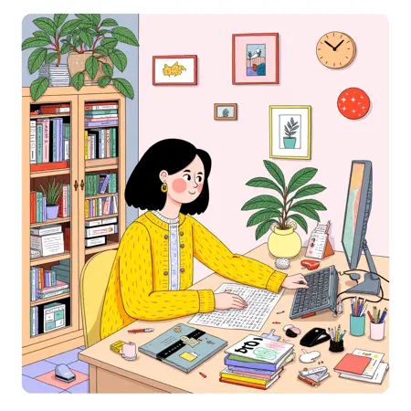 Cozy Pop Folk Illustration