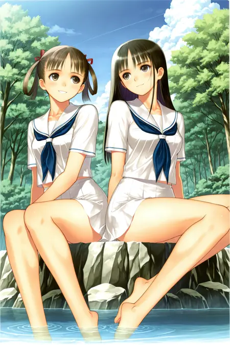 [illustrious XL] 2 in 1，Tony Taka &黑田和也《Sora no Iro, Mizu no Iro》/《空之色，水之色》Kuroda Kazuya - Artist Style