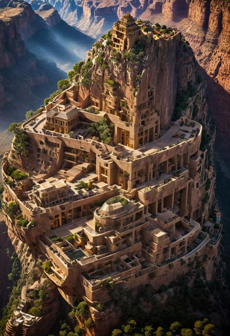 (The colonial city of the future, in the mist-filled Grand Canyon, on an unknown Earth-like planet, 2 moon on sky, Spaceship flight connects colonies, waterfulls:1.3), (Machu Picchu, a mountain settlement, incredibly spectacular:1.2), (Mario Botta:1.3), (avant-garde, future, reality, science fiction, photorealistic), (modern architecture:1.2), 
(Large Files, Ultra Realistic, 8K, 16k, FHD, HD, VFX, Perfect, Photography, composition, Architecture Sales Photography, Architecture Competition, Ultra High Resolution, Cinematography, High Resolution Image:1.1), (dramatic lighting, direct sunlight, ray tracing, clear shadow:1.2),  (real landscape:1.1), (blurred background:1.0), (urban background, more_details) ,
ac_neg1, great lighting, clear, hillscastel, extrusionbuilding, vertical